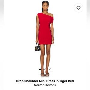 Worn once! Norma Kamali one shoulder mini dress